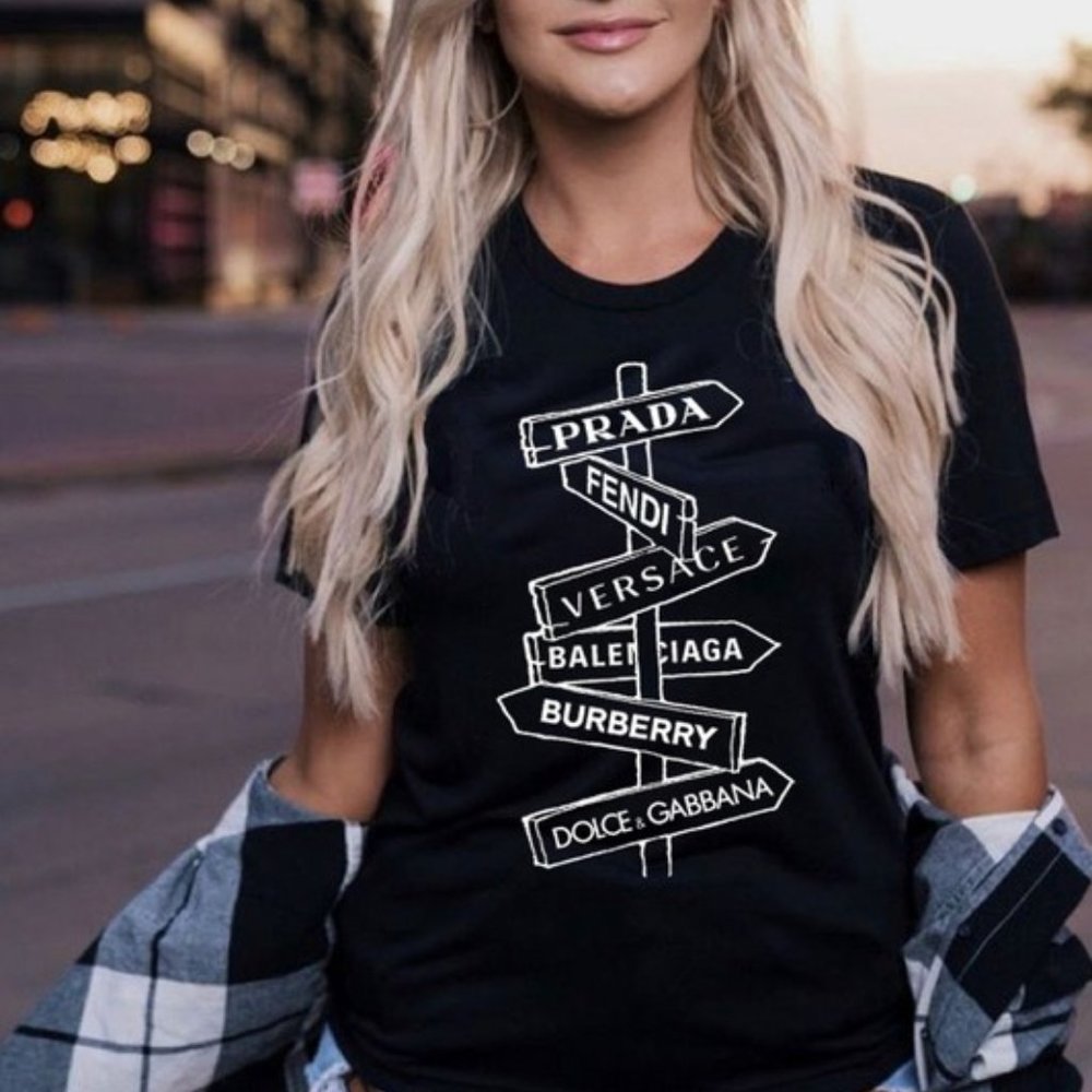 Designer Lane Fashion Names Street Sign T-Shirt